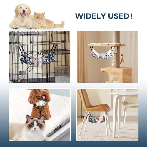 Cozy 2-in-1 Cat Hammock Bed for Cage - Reversible, Adjustable Small Pet Comfort - Image 6