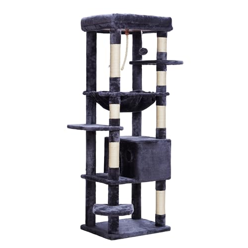 Massive Cat Tree 60" Tall | Heavy Duty XXL Condo for Large Cats 20+ lbs - Image 9