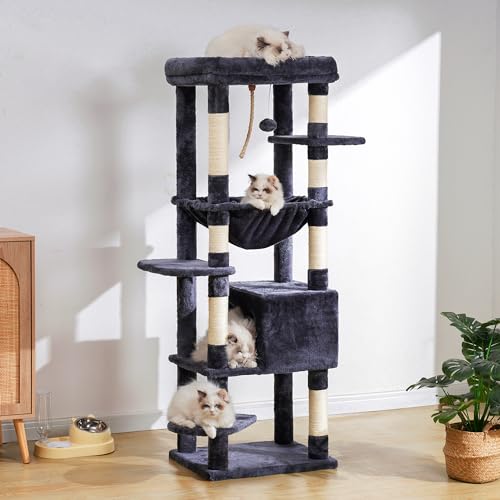 Massive Cat Tree 60" Tall | Heavy Duty XXL Condo for Large Cats 20+ lbs - Image 6