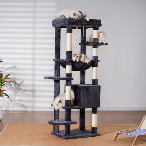 Massive Cat Tree 60" Tall | Heavy Duty XXL Condo for Large Cats 20+ lbs - Image 2