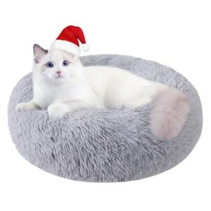 Cat Beds for Indoor Cats, 20 Inch Dog Bed for Small Melium Large Dogs, Washable-Round Pet Bed for Puppy and Kitten with Slip-Resistant Bottom