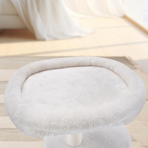 Spacious 45in Cat Tree Tower: Cozy Condo, Scratching Post & Hanging Bed - Beige - Image 7