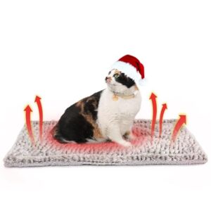 Self Heating Cat Pad Self Warming Cat Bed 27.5" x 18.5" Thermal Cat Mat Extra Warm Pet Mat for Outdoor and Indoor Large Kittens Small Puppy Pets