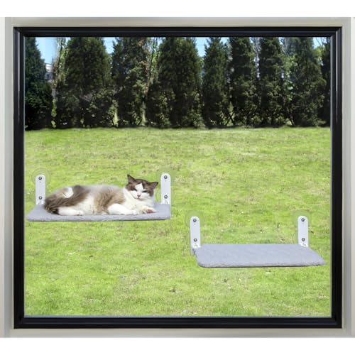 Zakkart Cat Window Perch: Foldable Hammock Bed for Large Cats, Washable Gray - Image 8