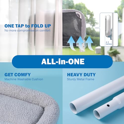 Sturdy Cat Window Hammock Bed - Large Foldable Perch for Cats, Machine Washable - Image 5