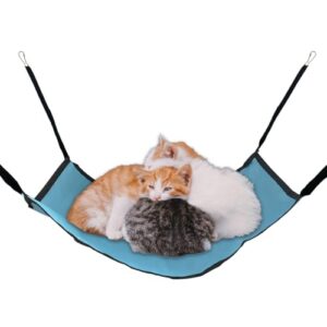 zhuohai Cat Hammock for Cage Hanging ,Summer Breathable Coolness Oxford Cat Hammock Bed,with Straps and Metal Hooks Bed for Cats Small Dogs Rabbits