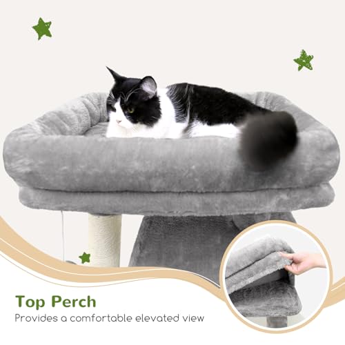 Massive 70" Cat Tree Tower: Luxe Scratching Post, Hammock & Condo for Large Cats - Image 2