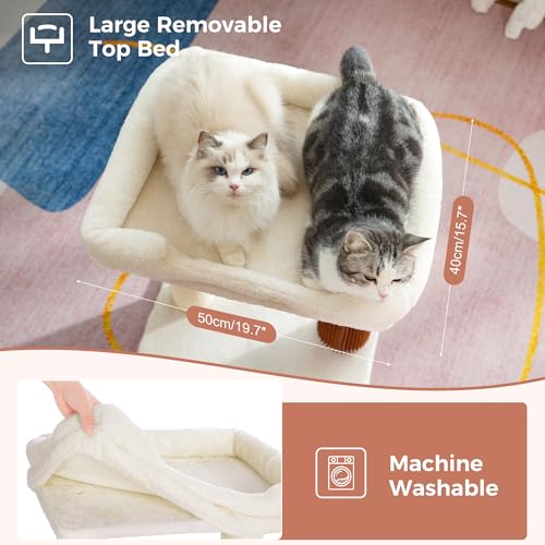 Deluxe Large Cat Tree Tower: Multi-Level Scratching Post with Groomer & Bed - Image 3