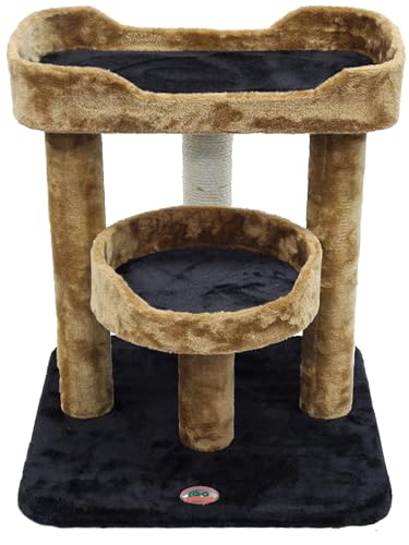 Cozy Cat Tree Condo: 23" 2-Level Perch Bed Kitty Tower for Indoor Cats - Image 3