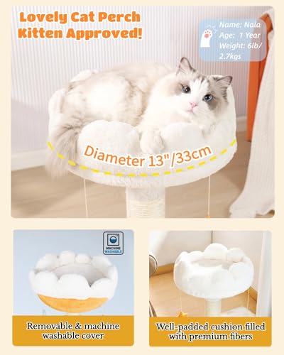 Fluffy Cat Tree Tower: Cozy Bed, Scratching Post & Toys for Indoor Cats - Image 4