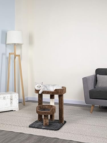 Cozy Cat Tree Condo: 23" 2-Level Perch Bed Kitty Tower for Indoor Cats - Image 4