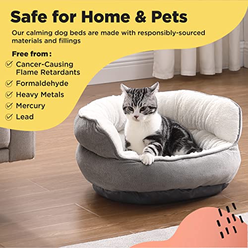Orthopedic Pet Bed Mini Throne: Comfort for Cats and Dogs, Gray Support Cushion - Image 7