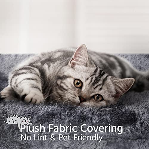 Large 79" Cat Tree Tower: Multi-Level Scratching Post Condo for Indoor Cats, Dark Gray - Image 9