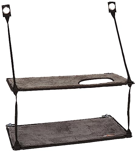 K&H Large Cat Window Perch: Double Shelf Hammock Bed for Cats, Easy Mount & Washable - Image 3
