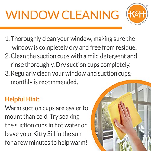 K&H Large Cat Window Perch: Double Shelf Hammock Bed for Cats, Easy Mount & Washable - Image 8