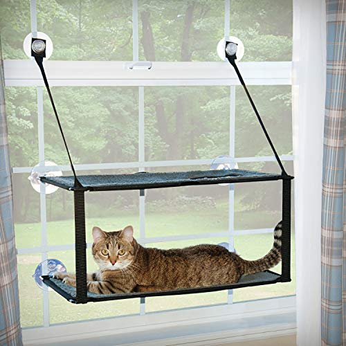 K&H Large Cat Window Perch: Double Shelf Hammock Bed for Cats, Easy Mount & Washable - Image 11