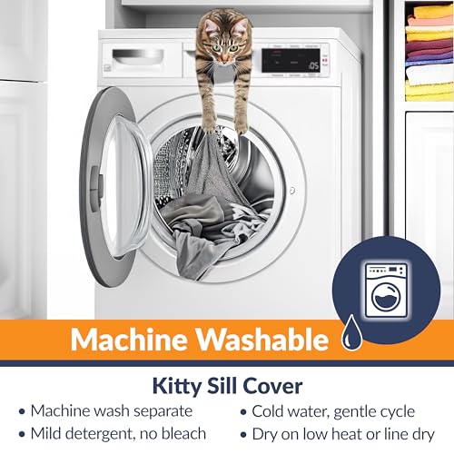 K&H Large Cat Window Perch: Double Shelf Hammock Bed for Cats, Easy Mount & Washable - Image 6