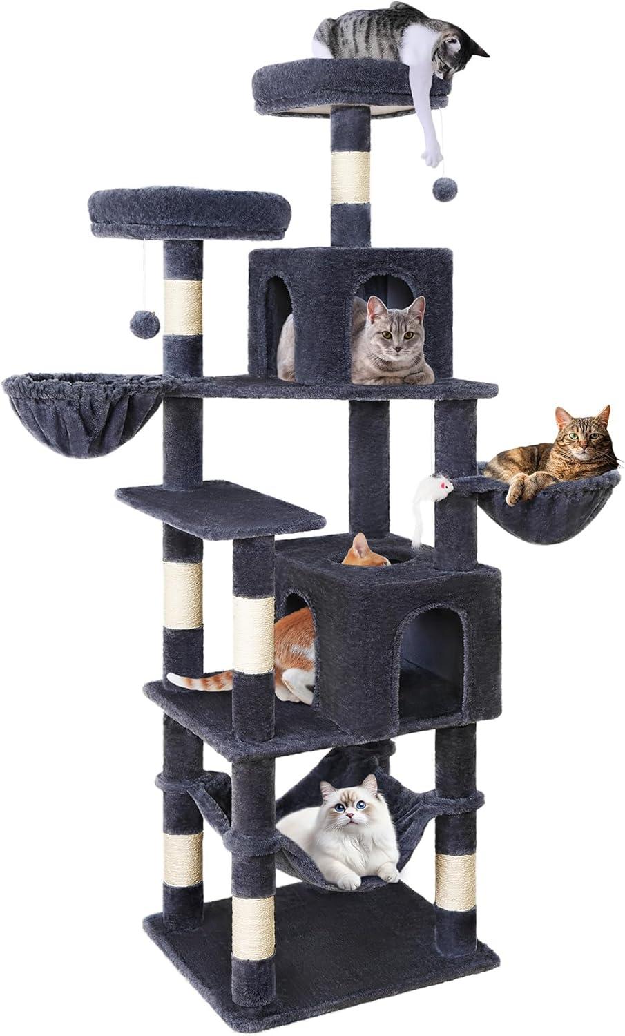Our ​Honest Review: AMHANCIBLE 70’’ Tall Cat Tree for Large Cats