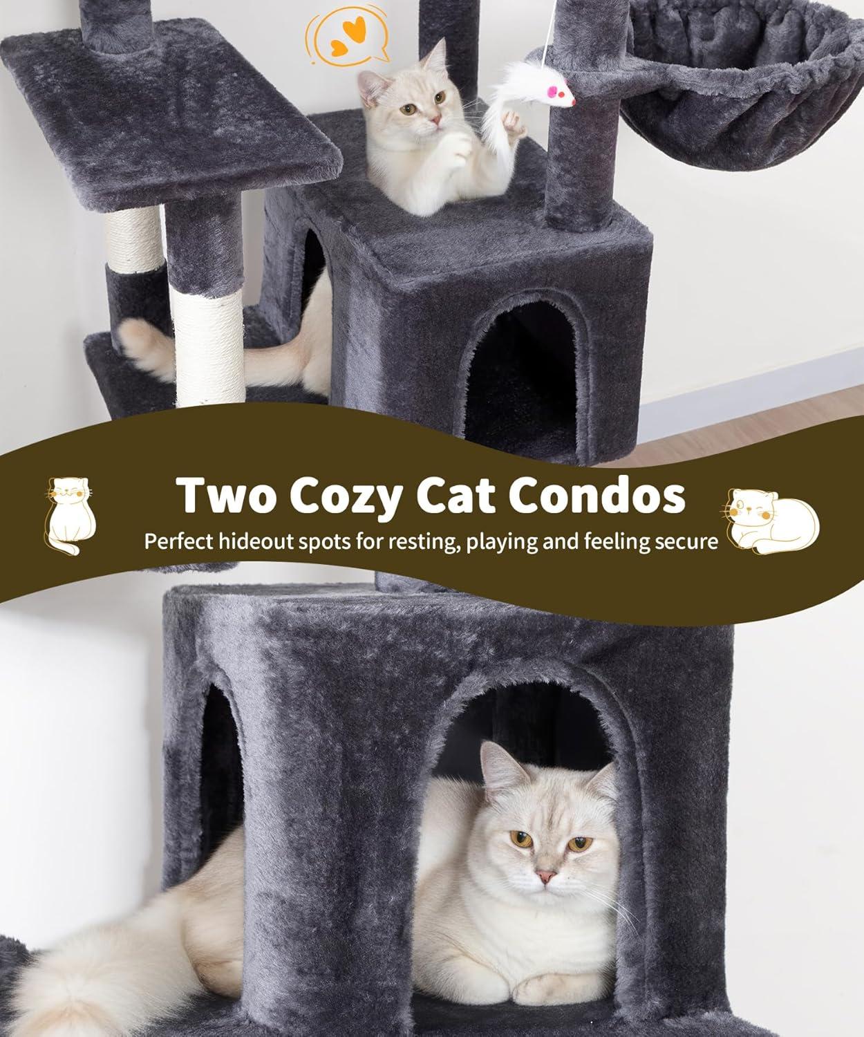 Our ⁤Honest Review: ⁤AMHANCIBLE 70’’ Tall Cat Tree for ​Large Cats